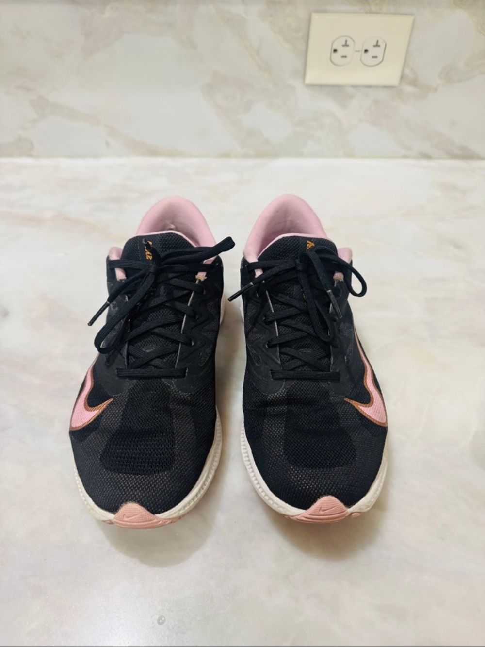 Nike Black and Pink Women's Training Shoes